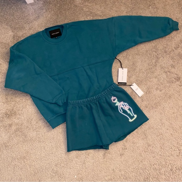 Spirit Jersey Oversized Neon Rose/Melrose Loungewear XS NWT Sweatshirt - Picture 2 of 6